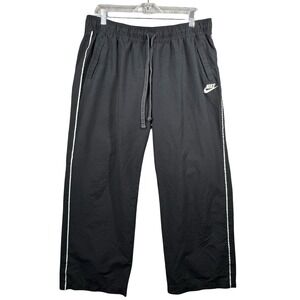 Nike Sportswear Track Pants Black XL White Stripe Athletic Retro Joggers Vintage